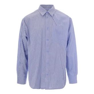 Arte Casual Shirts, male, Blue, Size: XL Assimetrical Long Shirt