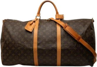 Louis Vuitton Pre-owned Keepall Bandouliere 60 - Dames - Vintage Weekendtas - Bruin - ONE Size - Leer - Vintage
