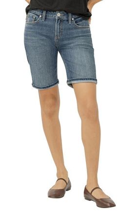 Silver Jeans Co Suki Denim Bermuda Shorts in Sunbury at Nordstrom, Size 33