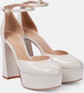 Gianvito Rossi Pumps Hilary 100 in vernice con plateau