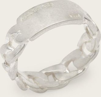 AllSaints Main: 100% Sterling Silver Perrie Plate Ring, Size: S