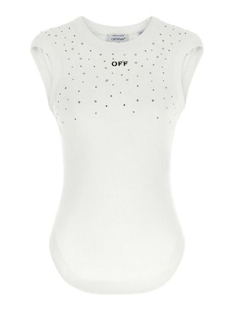 Off-white Top Swarowski