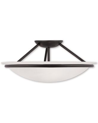 Livex Lighting Livex Newburgh 3-Light Black Ceiling Mount