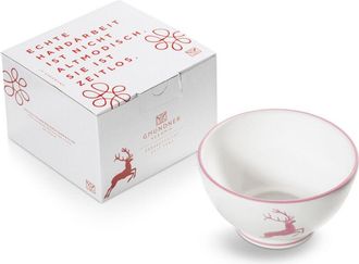 Gmundner Keramik Gmundner Keramik - Ciervo Rosa, Bol Para Cereales Grande (&oslash; 14cm) En Caja