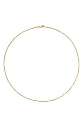 Monica Vinader Textured Chain Link Necklace in 18K Gold Vermeil at Nordstrom