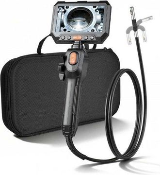 OEM Endoscopio C&aacute;mara De Inspecci&oacute;n De Doble C&aacute;mara Articulado 180&deg; Con Pantalla Dividida Ips, Sonda De 8 Mm, Cable De 1,5 M, 5000 Mah, 32 Gb, Zoom Multin
