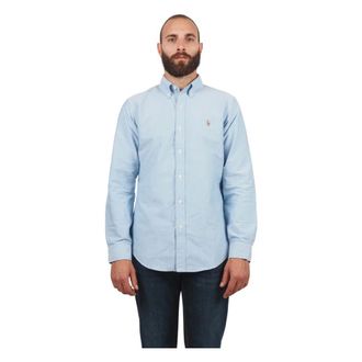 Ralph Lauren Heren, Overhemden, Blauw, Maat: L Katoen