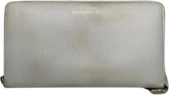 Balenciaga Pre-owned Vintage Wallet - Dames - Vintage Accessoires - Grijs - ONE Size - Leer - Vintage