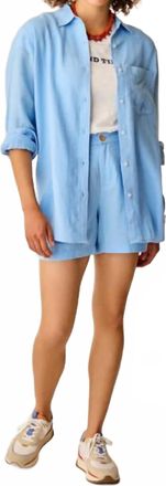 Carve Designs Taylor Linen Tunic In Blue