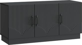 vidaXL Mueble De Tv Negro 99 X 34,5 X 47 Cm Madera De Ingenier&iacute;a Vidaxl