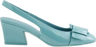 Ferragamo Ladies Briget 55 Gancini Slingback Pumps In Tyrone Turquoise, Size 9.5 C