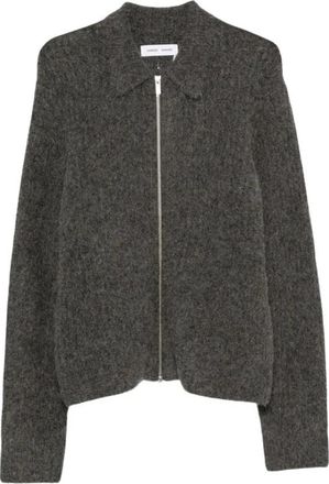 Sams&oslash;e & Sams&oslash;e Sajob Ritssluiting Vest - Heren - Vesten - Grijs - M - Leer - Truien & Vesten