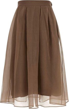 Brunello Cucinelli Brown Circle Skirt