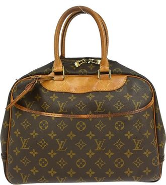 Louis Vuitton Deauville Handbag Monogram Canvas Brown Canvas Handbag (Pre-Owned)