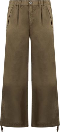 Herno Wijde Katoenen Broek - Heren - Wijde Broeken - Bruin - M - Katoen - Broeken