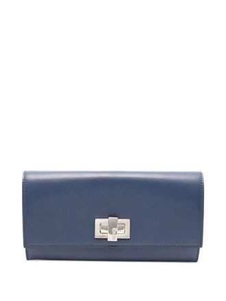 Fendi 2010-2025 Leather Peekaboo Wallet long wallets - Blue