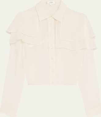 Frame Denim The Silk Cape Blouse