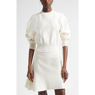 Givenchy Raglan Sleeve Cocoon Crewneck Sweater in Ivory at Nordstrom, Size Medium