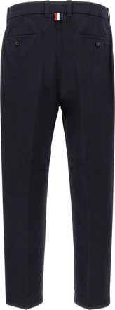 Thom Browne Mens Blue Cotton Casual Pants