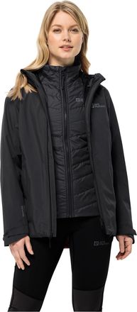 Jack Wolfskin Womens Glaabach Black Winter Parka - Small
