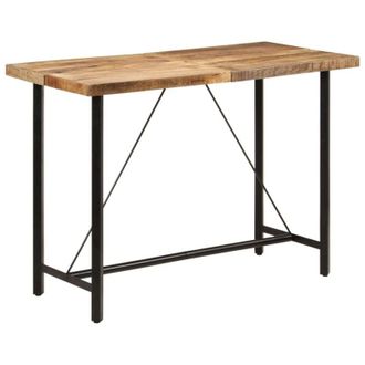 vidaXL Tavolino da Bar 150x70x107 cm Legno Massello di Mango e Ferro vidaXL