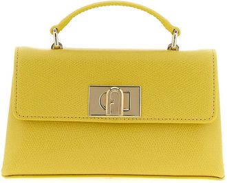 Furla Tassen, Dames, Geel, ONE Size, Leer, 1927 Mini Crossbody Tas