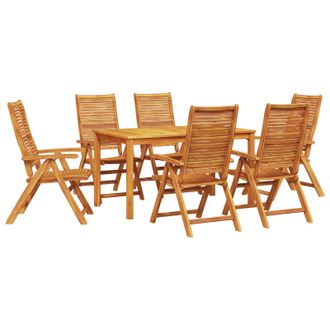 vidaXL Conjunto De Comedor De Jard&iacute;n 7 Uds. Marr&oacute;n Vidaxl