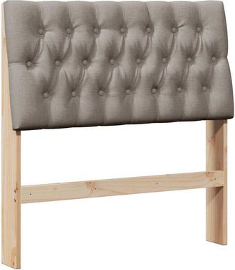 vidaXL Cabecero Tapizado Taup&eacute; 90 Cm Madera De Pino Macizo Vidaxl