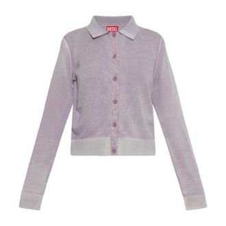 Diesel Dames, Truien, Paars, Maat: XL Katoen