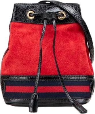 Gucci Pre-owned Bucket Bags, female, Red, Size: ONE SIZE Pre-owned Bucket Bag