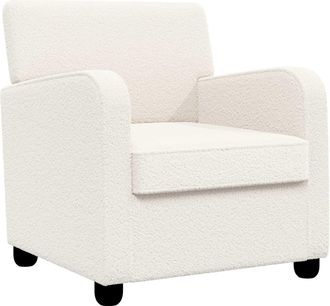 vidaXL Sill&oacute;n Crema Borreguillo Sint&eacute;tico Vidaxl