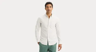 Dockers 2 Button Collar Shirt, Slim Fit