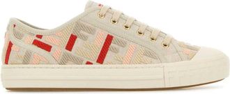 Fendi Beige Logo Sneakers
