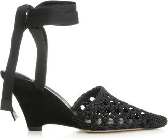 Jacquemus Schoenen, Dames, Zwart, 40 EU, Leer, Rond-Carr&eacute; Hakmuiltjes