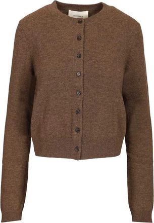 Lisa Yang Crew Neck Cashmere Cardigan - Dames - Cashmere truien - Bruin - XS - Kasjmier - Truien & Vesten