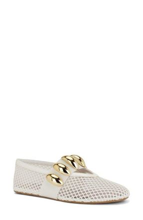 Nine West Dorra Mary Jane Flat in White at Nordstrom, Size 7.5