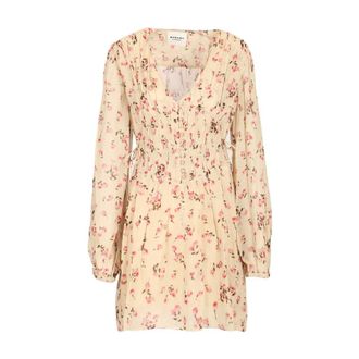 Isabel Marant Loriena Short Printed Muslin Dress - female - Marant &eacute;toile - Short Dresses - Beige - XS - Dresses