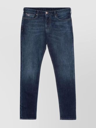 Emporio Armani belt loops five-pocket faded jeans