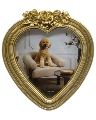 Sagebrook Home 5X5 Heart Photo Frame With Roses