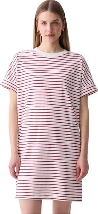 Marc O'Polo Mini T-shirt Jurk - Dames - Korte kleedjes - Veelkleurig - XS - Katoen - Kleedjes