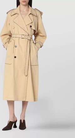 Dries Van Noten trench coat cotton double-breasted design
