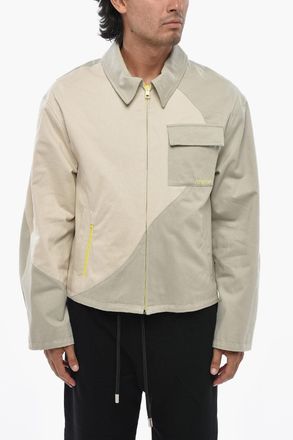 Off-white PARIS HILINSKI Lightweight Cotton Jacket ALL IN ONE with Contrast Details Off-White