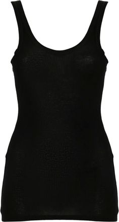 Majestic Filatures ribbed-knit tank top - women - Elastane/Viscose - 3 - Black