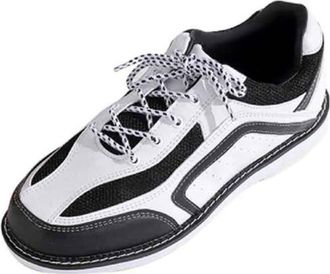 Generic Mens Waterproof Bowling Shoes, Lightweight Bowls Trainers for Professionals Non-Slip Closed Toe Leather Athletic Sneakers,Black,8.5 UK