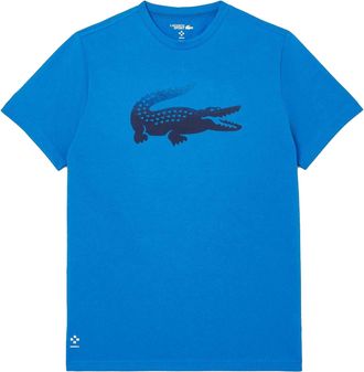 Lacoste Heren Tennis X Daniil Medvedev T-Shirt (Blauw)