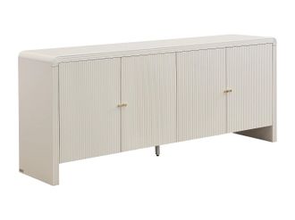 Vente-Unique Credenza Con 4 Ante In Mdf Beige E Dorato - Mirenalo