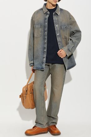 Haikure Nelson Denim Shirt, Mens, Grey
