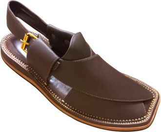 Generic Handmade Leather Chappal, Sandals, Unique Design Shoes, Peshawari Chappal, Gift For Him, Men Gift idea (DarkBrown, UK Footwear Size System, Adult, Men