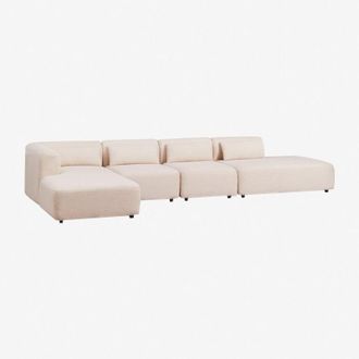 Sklum Sklum - Sof&aacute; Modular Chaise Longue Esquinero Izquierdo De 4 Piezas Con Div&aacute;n Fogler