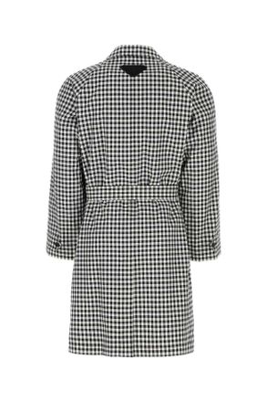 Prada Mens Embroidered Cotton Overcoat F0964 Exterior: Trench